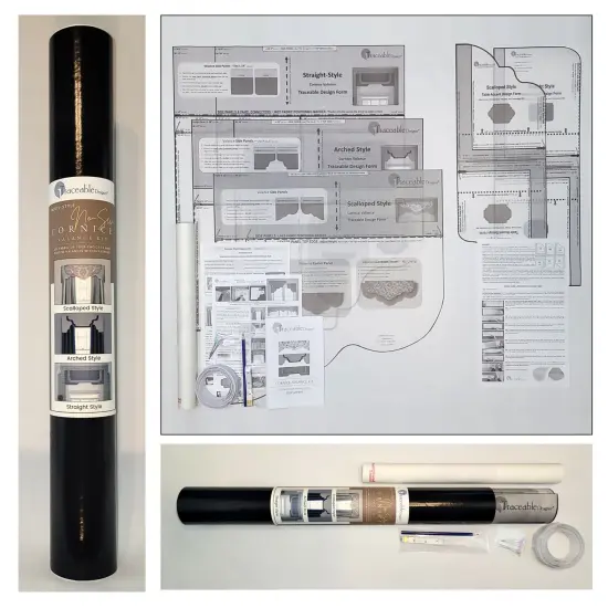 Multi-Style Cornice-Valance Making Kit for Scalloped, Arched, & Straight Window Treatments, No Sewing {4}