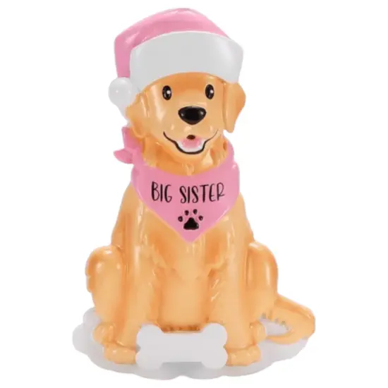Promoted to Big Sister Dog Ornament {1}