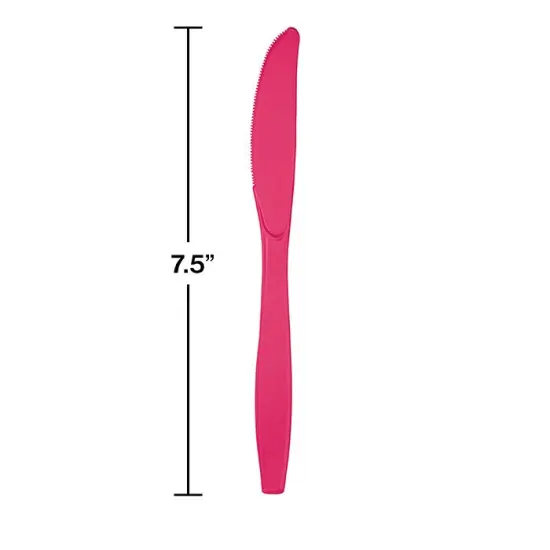288 pc Bulk Hot Magenta Plastic Knives {2}