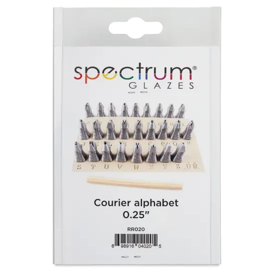 Spectrum Stamps - Small Courier Alphabet, Uppercase, Set of 27 {1}
