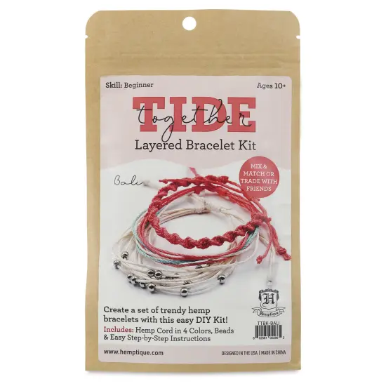 Hemptique Tide Together Layered Hemp Bracelet Kit - Bali {1}