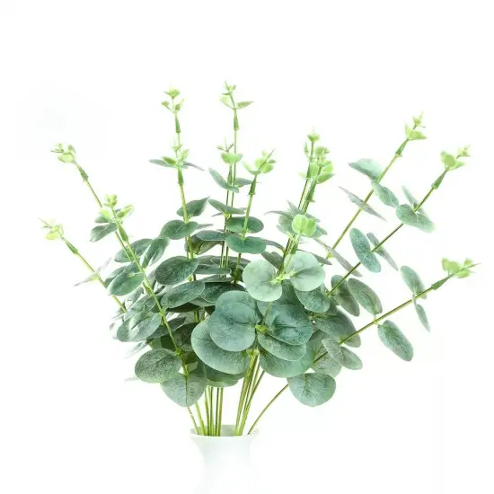 Eucalyptus Greenery 2 bushes Frosted Green Branches Artificial Party Home Decor {1}