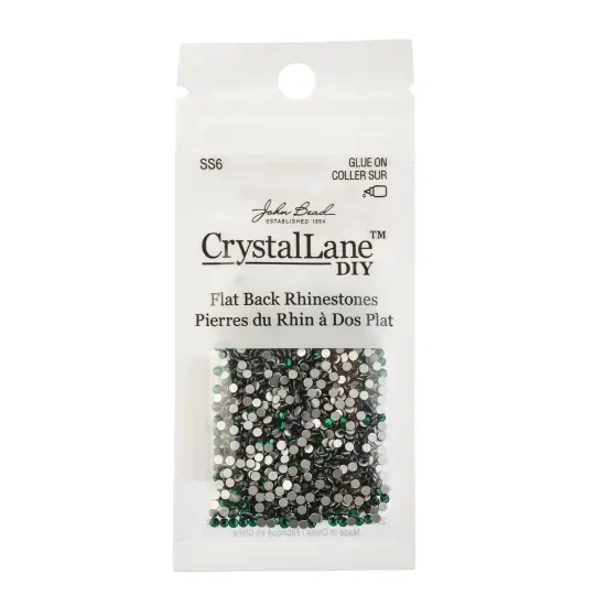 Crystal Lane DIY SS6 Glass Flatback Rhinestones, 1440pcs Emerald {3}