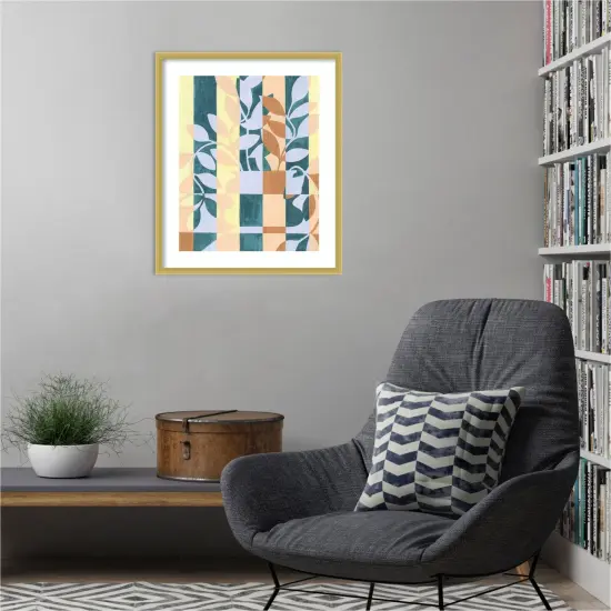 Checkered Cutting I by Grace Popp Wood Framed Wall Art Print {5}