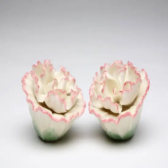 Ceramic Carnation Flower Salt & Pepper Shakers, Home D&eacute;cor, Gift for Her, Gift for Mom, Kitchen D&eacute;cor {3}
