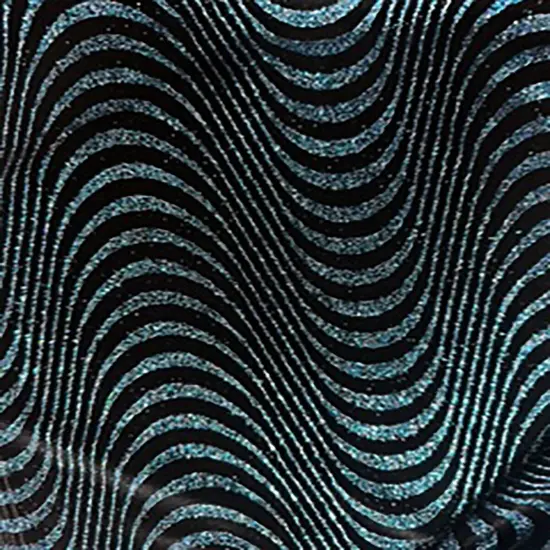 1 Yard Psychedelic Wave Glitter Velvet Fabric for Dancewear Costumes Cosplay Apparel 60 Inches Width Black Gold {2}