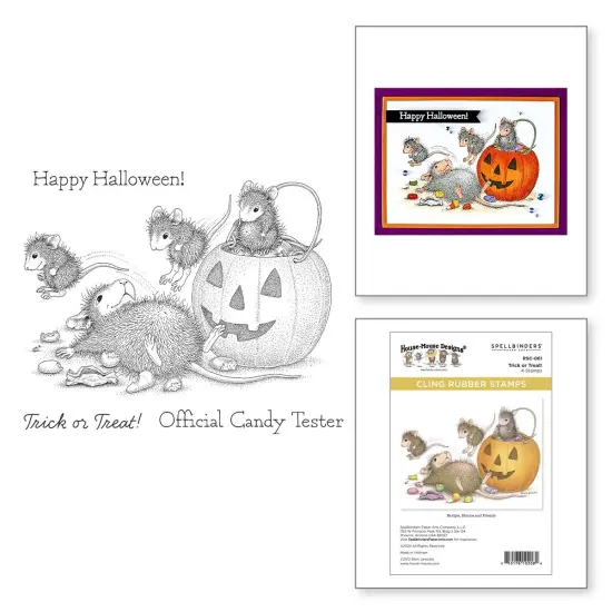 House Mouse Cling Rubber Stamp-Trick Or Treat! {6}