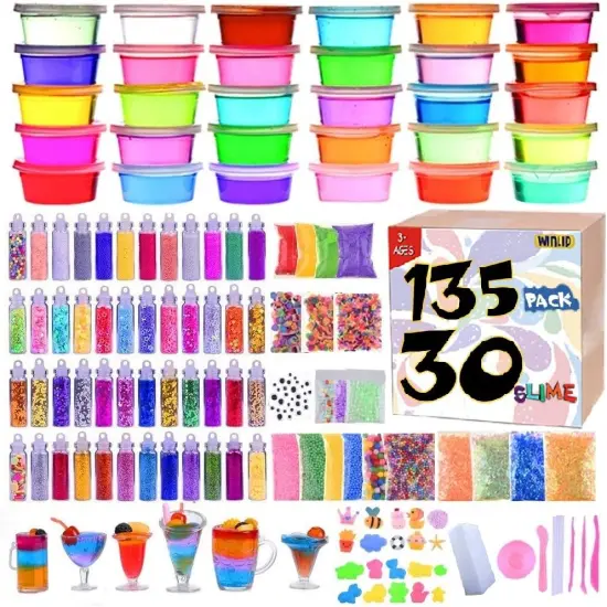 135 Pack Slime Making Kit with 30 Crystal Slime {5}