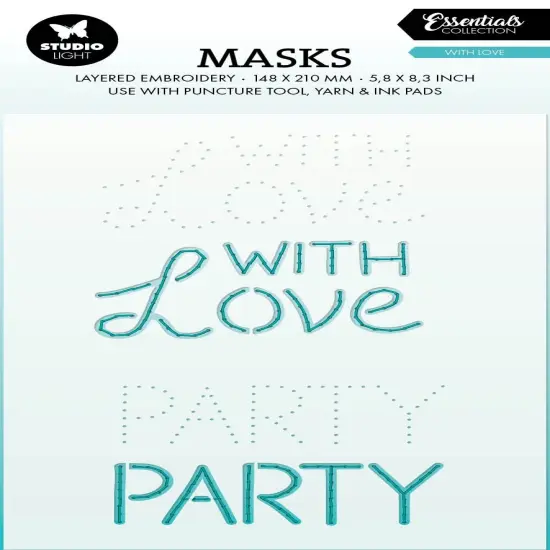 Studio Light Essentials 5.82"X8.25" Stencil-Nr. 347 With Love {1}