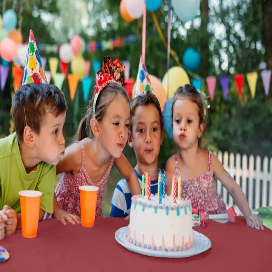 Exquisite Plastic Table Cover Roll &ndash; 40" x 100' Disposable Tablecloth Roll &ndash; Premium Thick 0.5 MIL Plastic Banquet Roll &ndash; Party Table Cover Roll for Events & Catering Burgundy {5}