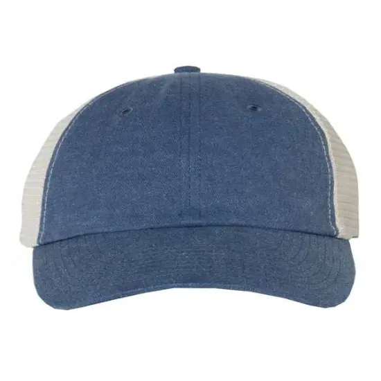 Valucap&reg; Washed Cotton Mesh Back Cap Royal/ Stone {1}
