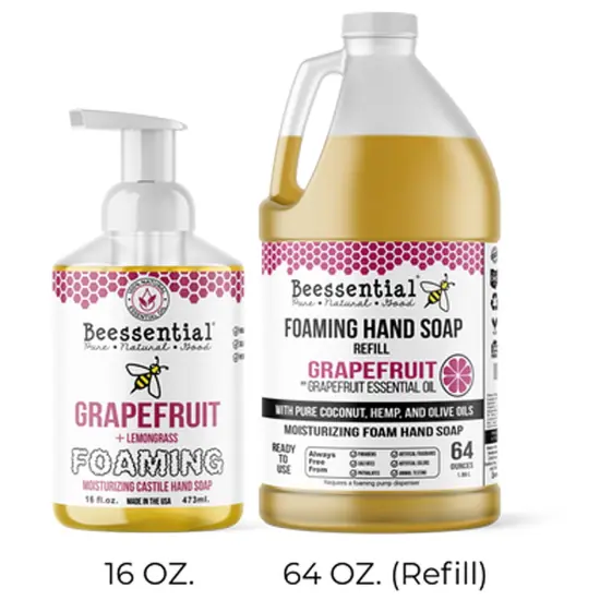 Beessential Foaming Hand Soap Refill Grapefruit 64 Fluid Ounce {3}