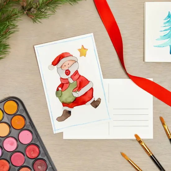 50 Pack Watercolor Postcards Blank, Bulk 4x6 Inch Cards to Paint, for Art, DIY (White, 300gsm Cardstock) {2}