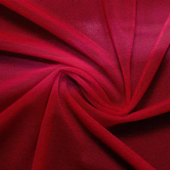 1 Yard Classic Collection Power Mesh Fabric, 60" Wide Nylon Spandex Blood Red {7}