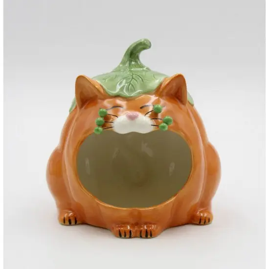 Ceramic Whisker Pumpkin Cat Candy Bowl or Key Holder, Home D&eacute;cor, Gift for Her, Gift for Mom, Kitchen D&eacute;cor, Fall D&eacute;cor, Halloween D&eacute;cor {3}
