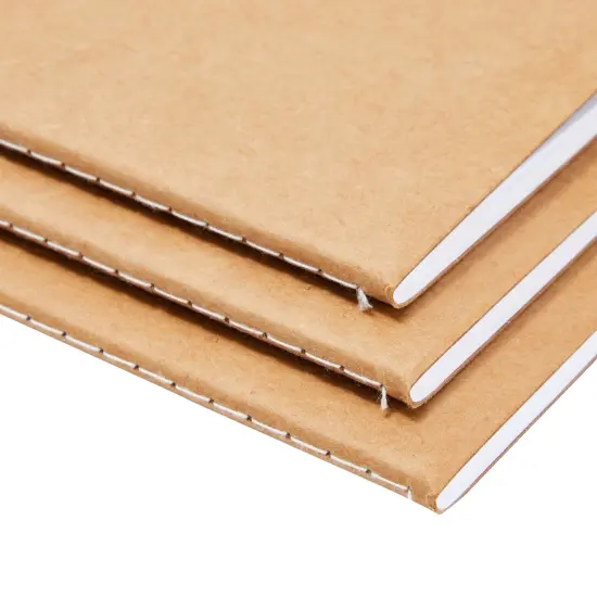 48 Pack Kraft Paper Notebooks Bulk, H5 Lined Journals for Writing, Students, Office, Travelers (80 Pages) Brown {6}