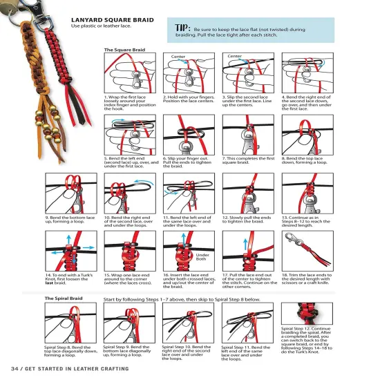 48 pages Get Started in Leather Crafting: Step-by-Step Techniques and Tips for Crafting Success (Design Originals) Beginner-Friendly Projects, Basics of Leather Preparation, Tools, Stamps, Embossing, & More {5}