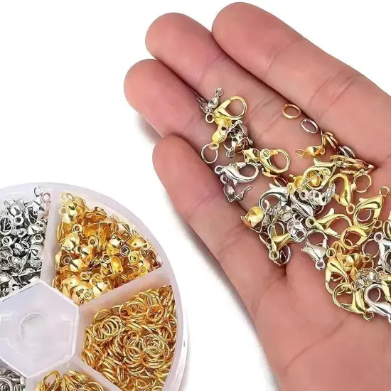 462 Pcs Lobster Claw Clasps for Jewelry Making Kit {3}