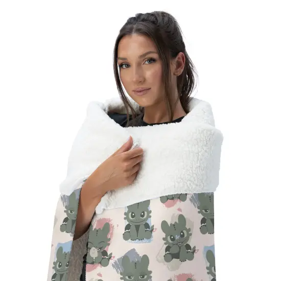 Universal How to Train Your Dragon Silk Touch Sherpa Throw Blanket Many Emotions {3}