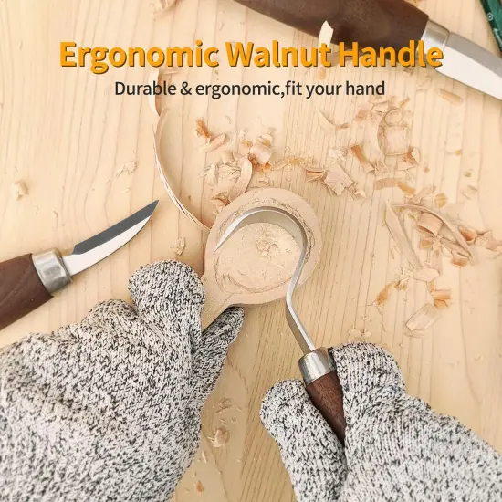 Wood Carving Tools Set - Wood Carving Knife Kit for Beginners, Adults, and Kids, Includes 3 Whittling Knives for DIY Woodworking and Carving Enthusiasts {3}