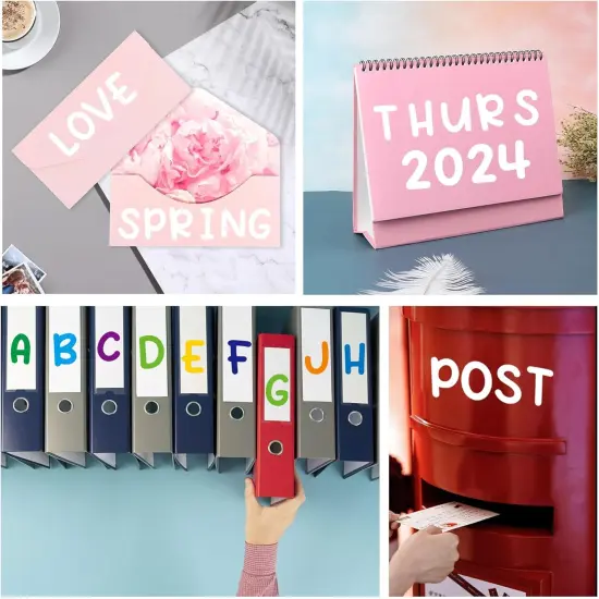 24 Sheets 2 Inch Vinyl Alphabet Stickers Self Adhesive ABC Number Stickers (24, Multicolor) {5}