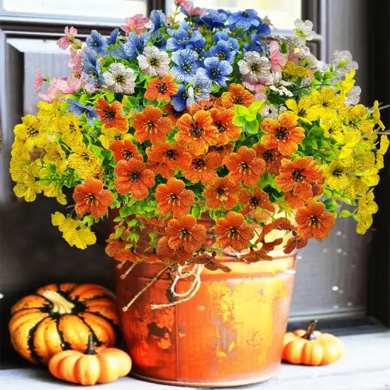 10PCS Artificial Fall Flowers {4}