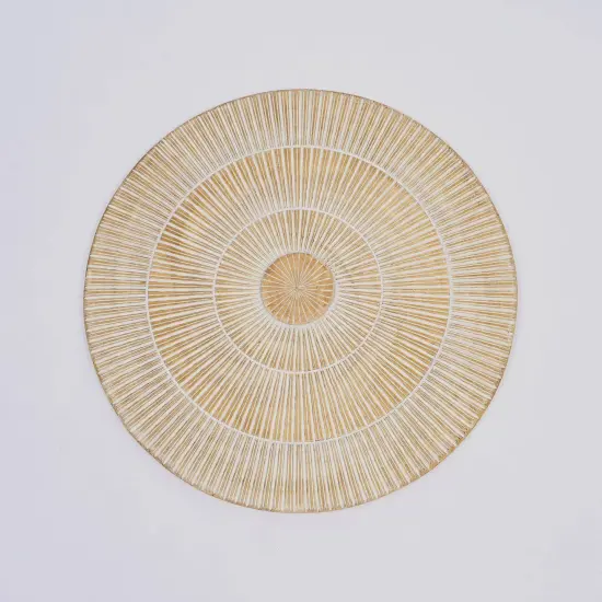 Wooden Wall D&eacute;cor Hand Curved Round Wall Accent - 36" {2}