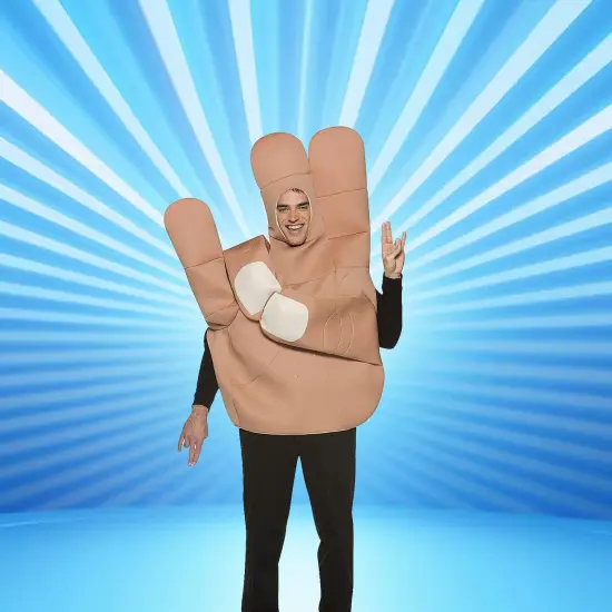 The Shocker Costume Funny Hand Gesture Adult Tunic Set {5}