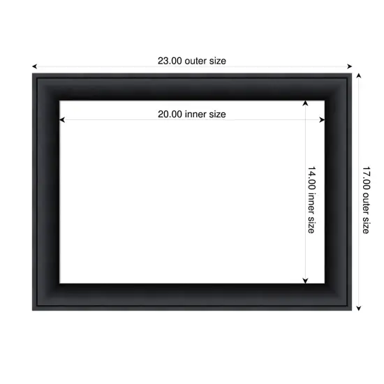 Nero Black Framed Dry Erase Magnetic Board {4}