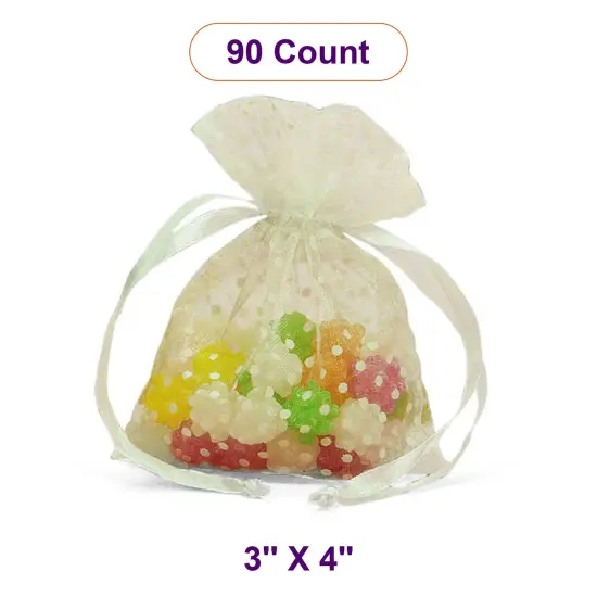 Polka Dot Organza Bag 3" x 4"Small and Charming {1}