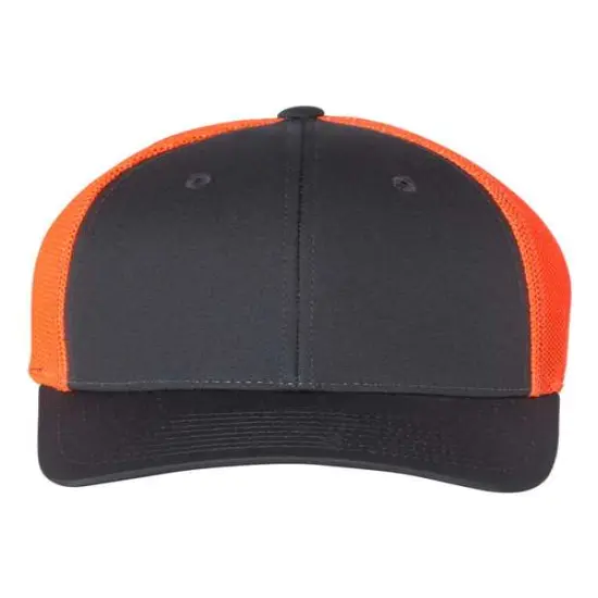 Richardson&reg; R-Flex Trucker Cap Charcoal/ Orange {1}