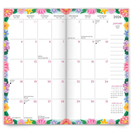 Bonnie Marcus OFFICIAL | 2026-2027 3.5 x 6.5 Inch Two Year Monthly Pocket Planner Calendar | Foil Stamped Cover {3}