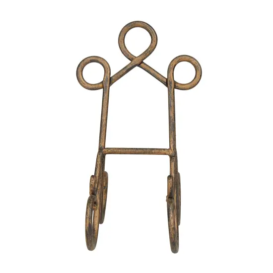 Deco 79 Metal Display Easel Scroll Tabletop Easel, Display Stand 5" x 8" x 9", Brown {2}