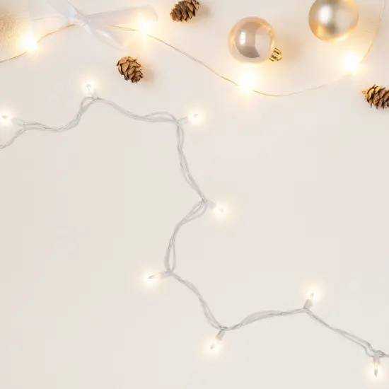 Brite Star Mini Commercial Christmas Light Set - Clear - 34' White Wire - 300ct {3}