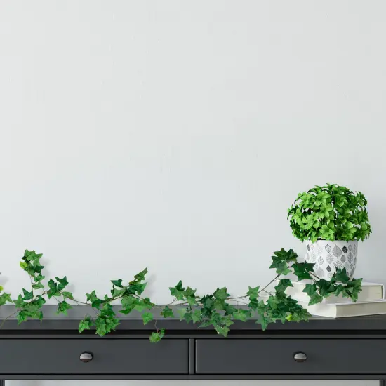 Allstate Artificial Needlepoint Ivy Leaf Vine Garland - 6' - Green {5}