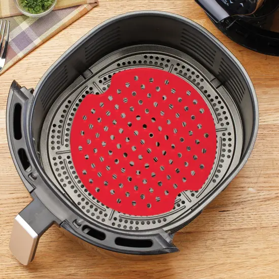 Collections Etc Non-Stick Perforated Silicone Air Fryer Basket Liner {4}