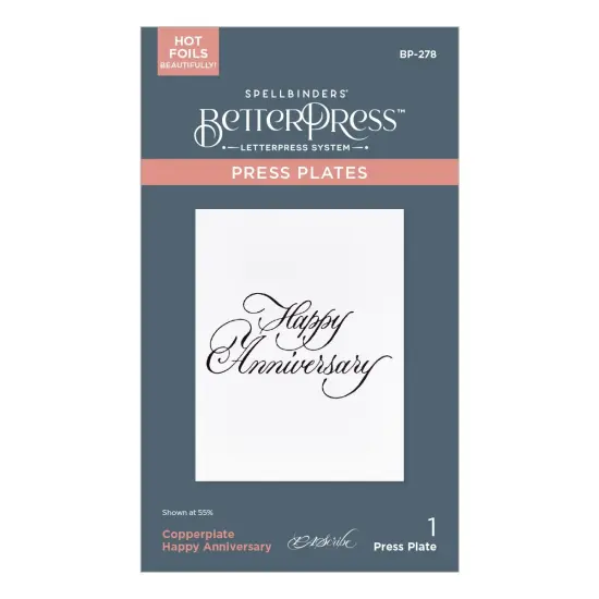 Spellbinders BetterPress Plate By Paul Antonio-Happy Anniversary {1}