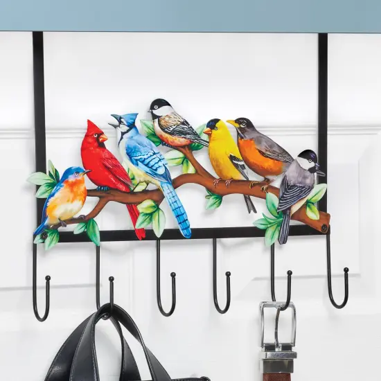 Collections Etc Birds on Branch Over-The-Door Metal Hanger {1}