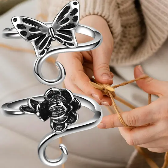 2 Pieces Crochet Rings {4}