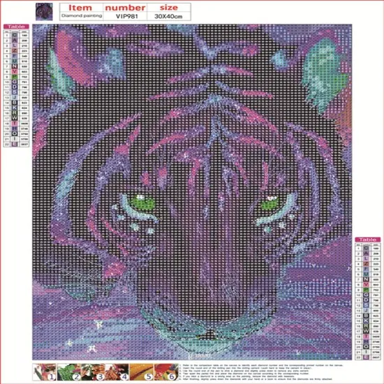 5D DIY Diamond Art Painting Kits,Round Full Drill Tiger Diamond Art Kits for Adults Beginner, Perfect for Home Wall Decor and Gift {2}