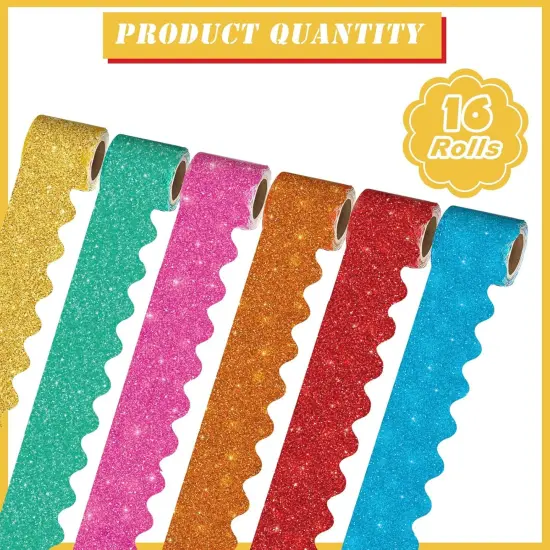 16 Rolls 263 ft Bulletin Board Borders (Cute Color) {4}