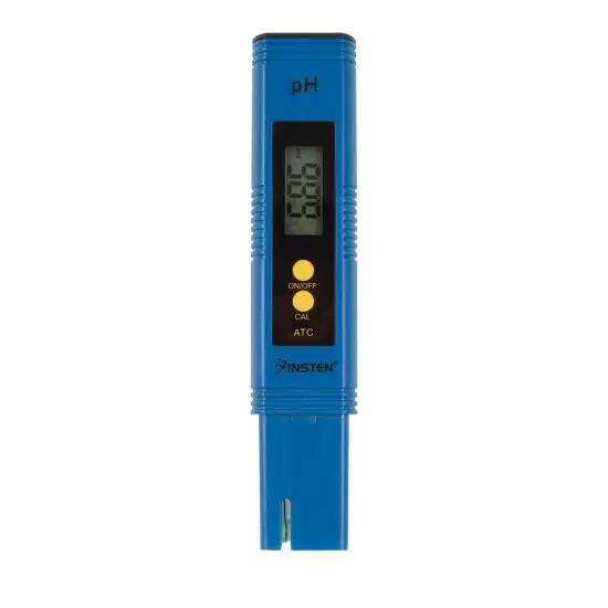 Insten - Digital pH Meter Tester Pen for Water Hydroponics, High Accuracy, Pocket Size, 0-14 pH Measurement Range, Blue {1}