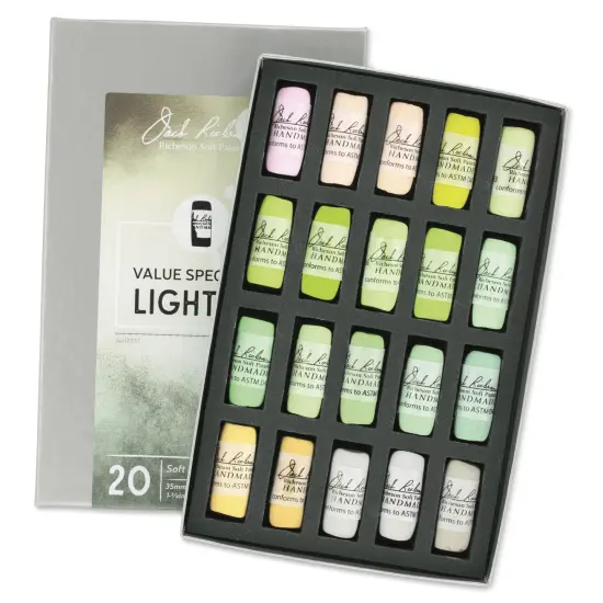 Richeson Soft Handrolled Pastels - Lights 3, Set of 20 {1}