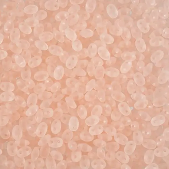 Matubo 2-Hole Czech Glass Transparent Miniduo Beads, 50g Rosaline Matte {1}