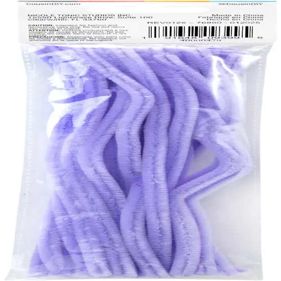 CousinDIY Chenille Stems 6mmx12" 25/Pkg-Lavender {4}