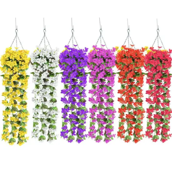 Artificial Hanging Flowers Vine Colorful Plants Home Garden Decor {2}