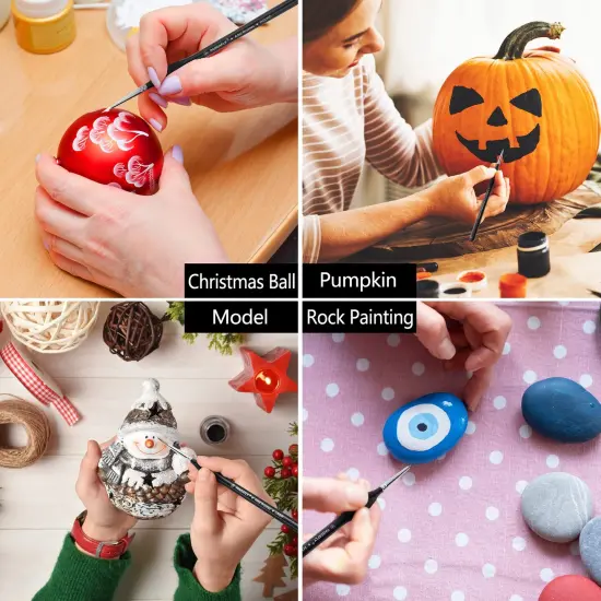 15 Pieces Detail Paint Brushes Set, Miniature Brushes for Fine Detailing & Art Painting - Acrylic, Oil, Watercolors & Paint by Number, Models, Face, Nail, Craft, Warhammer 40k {5}