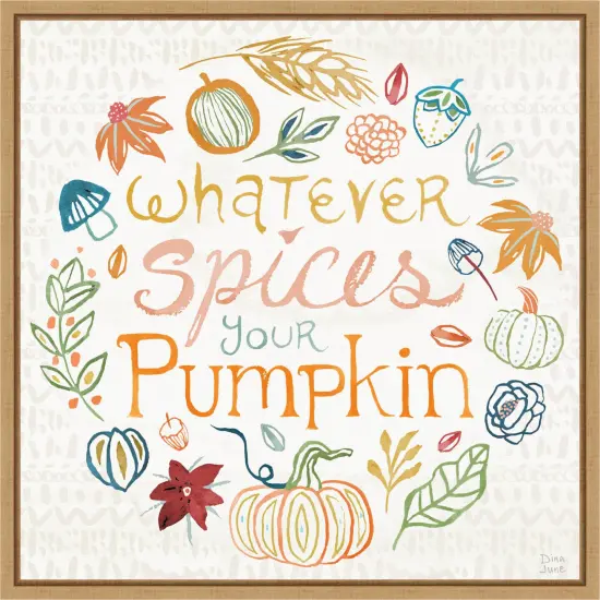 Harvest Whimsy IX by Dina June Framed Canvas Wall Art {1}