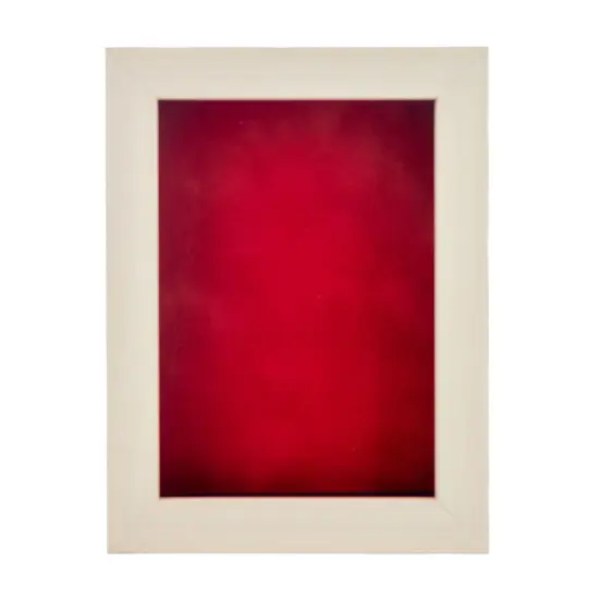 Natural Whitewash Wood Shadow Box Frame with Acrylic Front - Red Suede Backing, 30 Sizes {4}