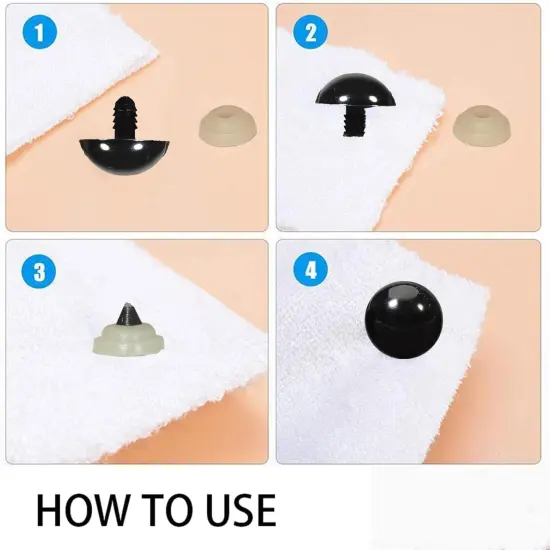 80pcs 20mm Black Plastic Safety Eyes {3}